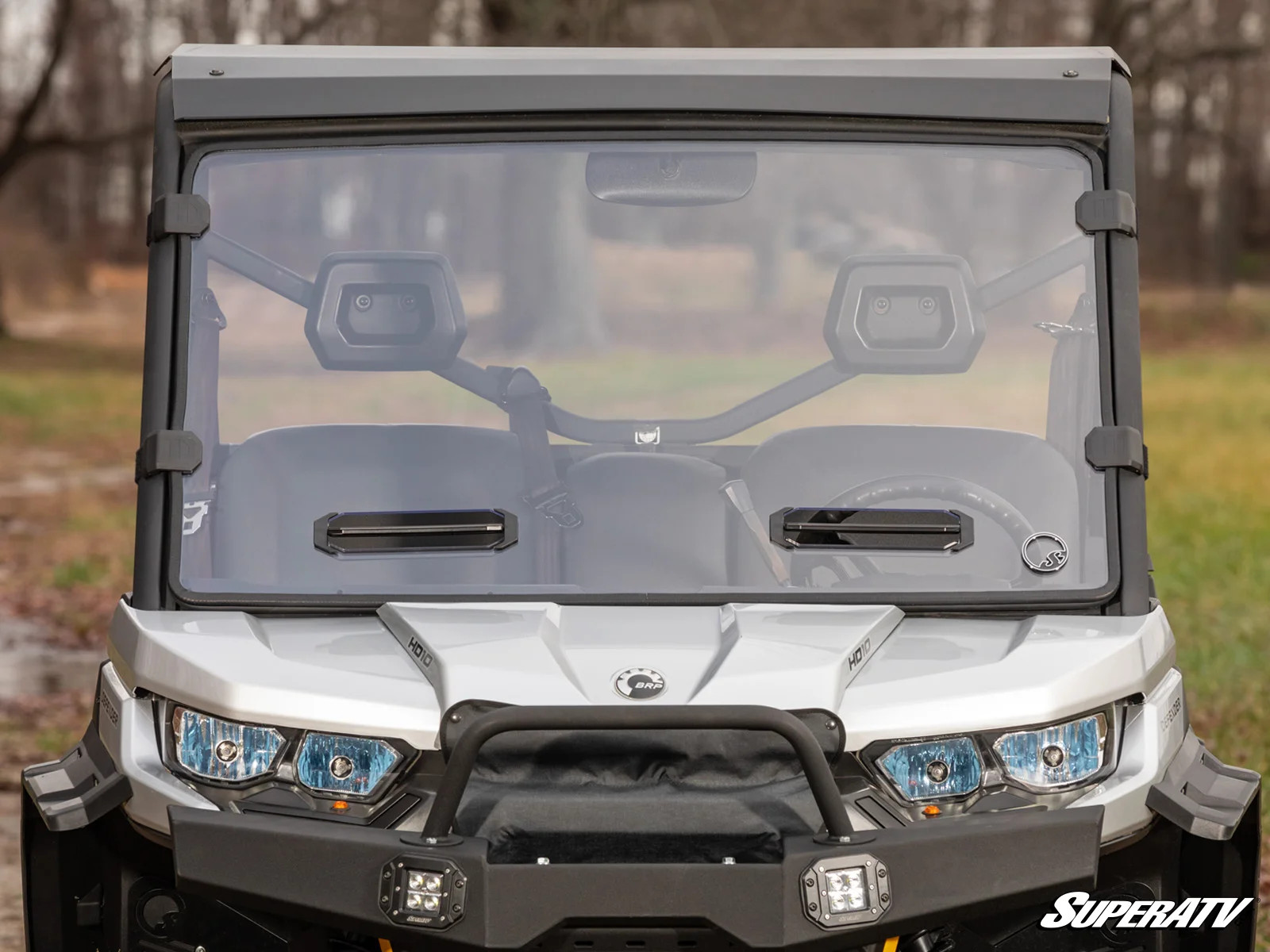 Can-Am Defender Vented Full Windshield - Scratch Resistant