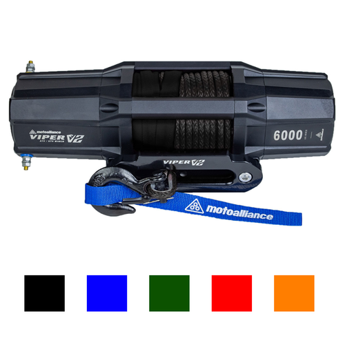 6000 lb. ATV/UTV Wide Spool Winch (Wireless & Rope) Viper V2