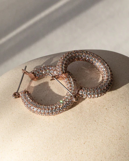 Pave Baby Amalfi Hoops