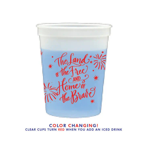 4th of July Color Changing Cups, Blue