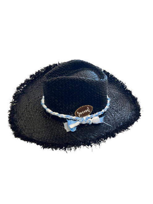 Game Day Straw Hat Black, UNC