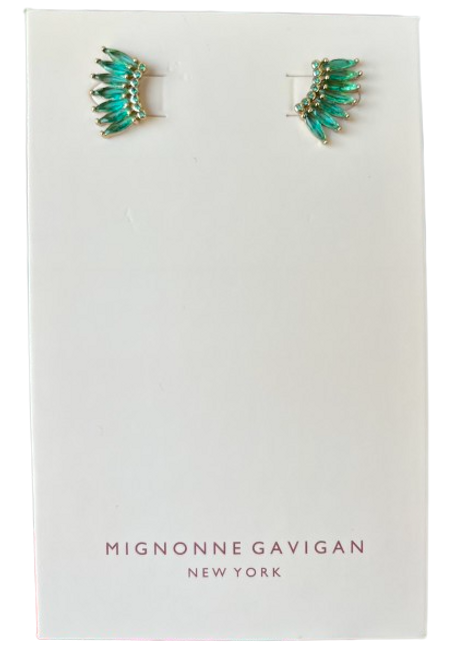 Petite Crystal Madeline Studs, Emerald