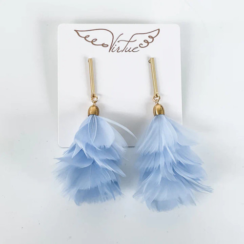 Jewellery - Bohemian Feather Drop Earrings – BohoDreaming