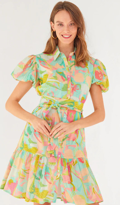 Olivia Shirt Dress, Turquoise 
