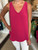 Crepe V Neck Tank