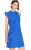 Side Ruffles Dress, Blue