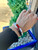 Red, White & Black Heishi Clay Bracelet