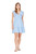 Ruch V Neck Dress, Blue Stripe