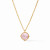 Honeybee Solitaire Necklace, Iridescent Rose