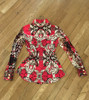 Red Paisley Custom Equine Blouse by Designer Tina || Dyba