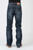 Men's Pieced Pocket Dark Wash Jeans  (back)