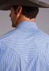 Periwinkle Blue Candy Stripe Snap Shirt (back)