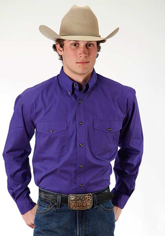 Purple Western Shirt (button)