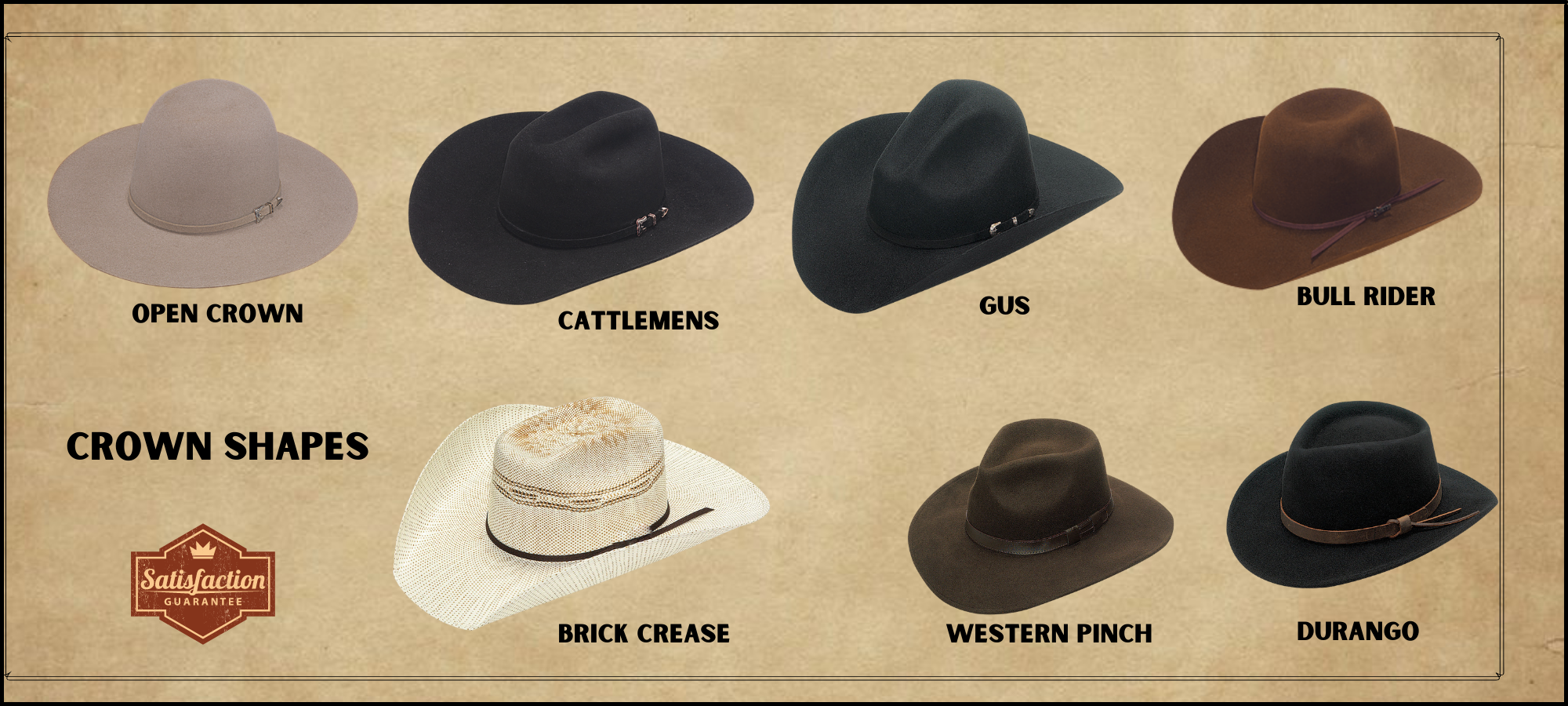Hats in all shapes, sizes and - Crazy House Western Wear