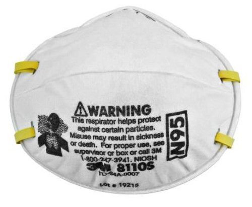 Particulate Respirator Mask 3M™ Industrial N95 Cup Elastic Strap Small White NonSterile Not Rated Adult