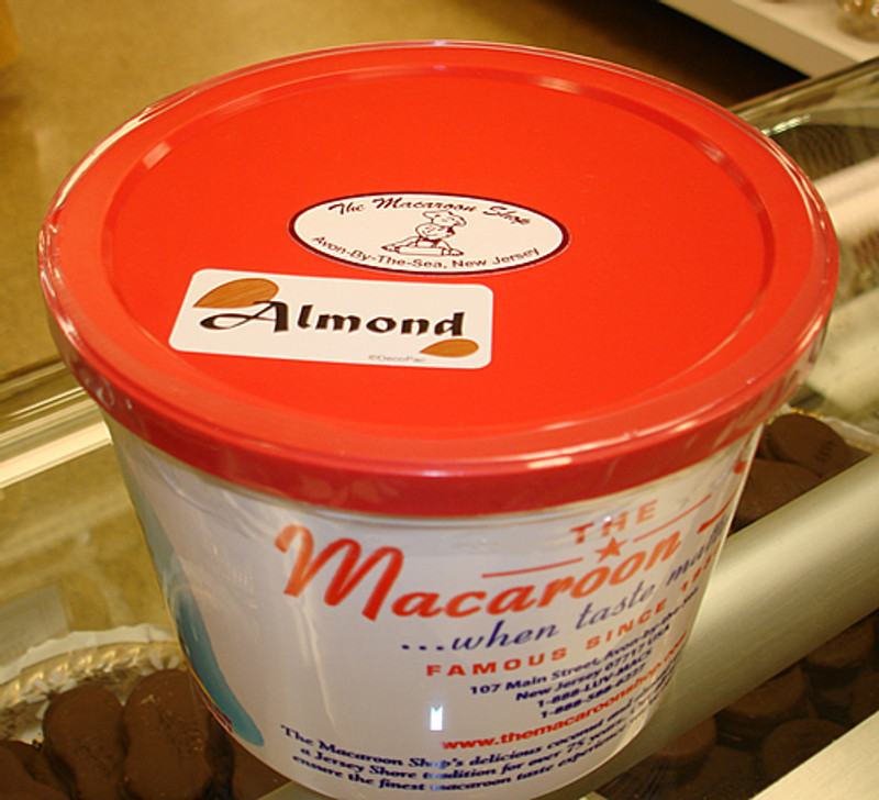 Gourmet Chocolate-covered Almond Macaroons 1 lb Tub  - Ready to be shipped fresh to your door!