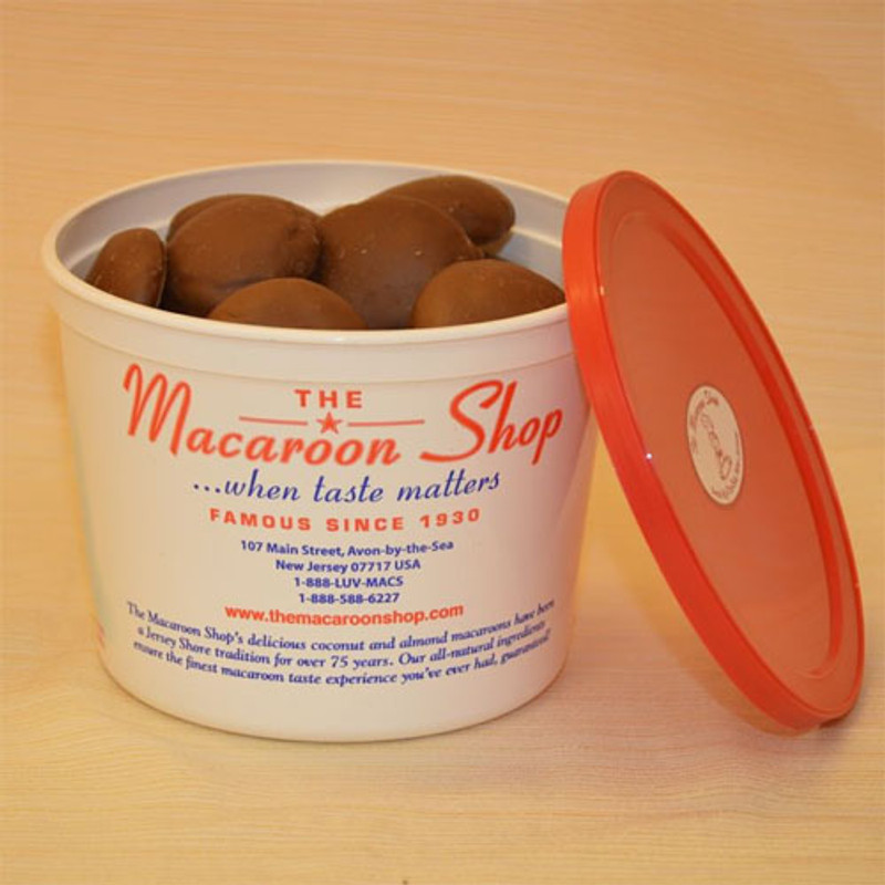 Gourmet Chocolate-covered Almond Macaroons 1 lb Tub 