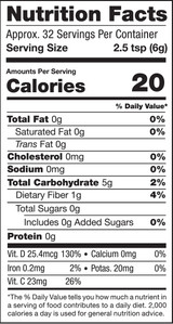 Turmeric & Mushrooms, 6.8oz, Organic - Nutrition Facts