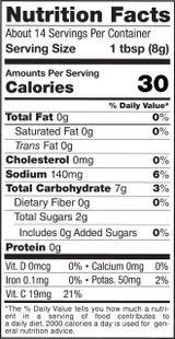 Organic Red Blend, 4oz - Nutrition Panel