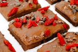 Protein Fudge PB Brownies with Goji Berries