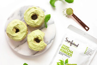 Vanilla Donuts with Matcha Peppermint Superfood Frosting (Plant-based)