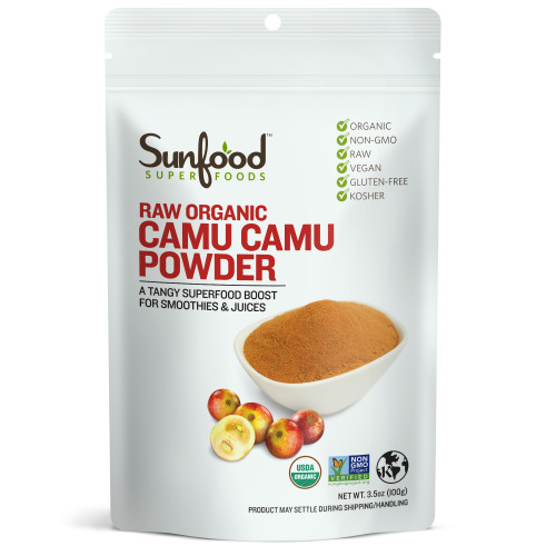 Camu Camu Powder, 3.5 oz, Organic, Raw - Front Camu Camu Powder, 3.5 oz, Organic, Raw - Front
