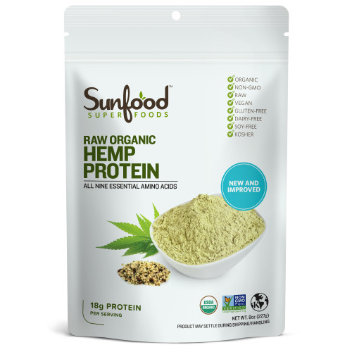 Hemp Protein, 8oz, Organic, Raw - Front Hemp Protein, 8oz, Organic, Raw - Front