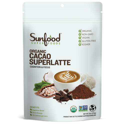 Cacao SuperLatte, 6oz, Organic - Front