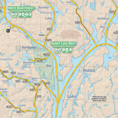 5041-093 Jeff's Map Temagami Map for Canoeists - Central