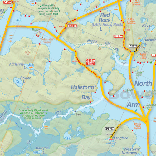 5039-179 Jeff's Map Algonquin Map for Canoeists - Central 2nd Edi