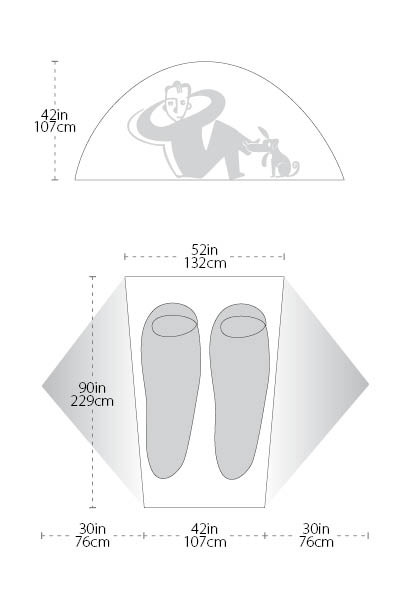 5053-409 Big Agnes Blacktail 2-Person Tent + Footprint Package