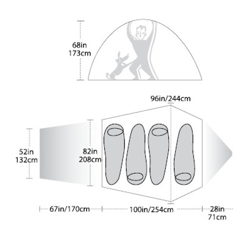 5046-222 Big Agnes Tensleep Station 4-Person Tent