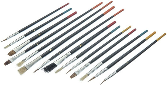 15 Pc Artist Brush Set with Natural Bristles