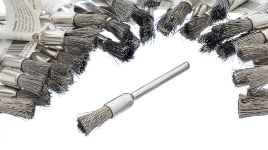 36 Pc Box of Stainless Steel Wire Pencil Brushes, 5 mm