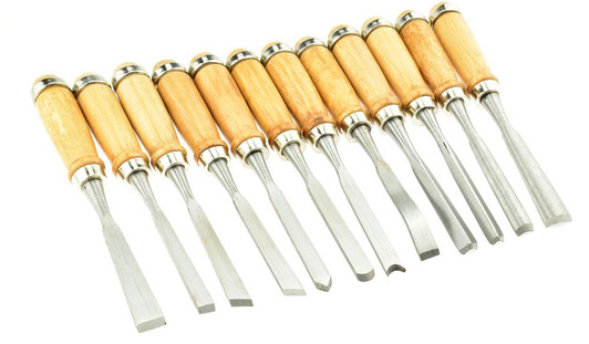 12 Pc Professional Wood Carving Chisel Set