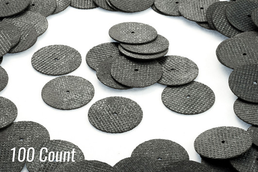 100 Pc 1-1/4" Reinforced Cut Off Wheels in a Bag, 3/32" Arbor