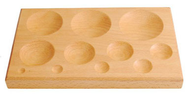 11 Round Cavities Wooden Dapping Block