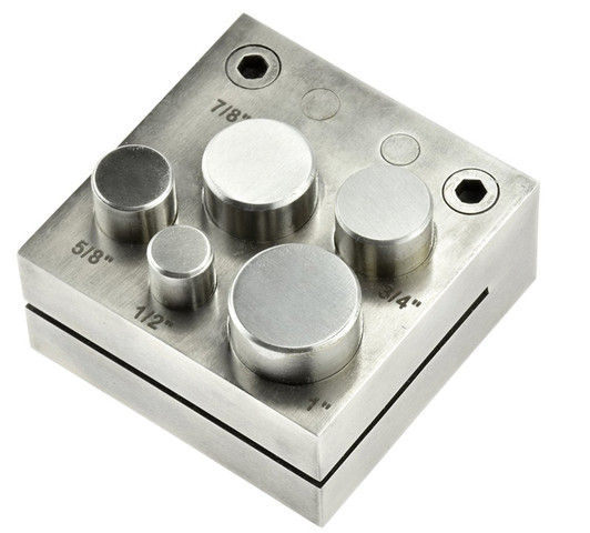 Disc Cutter with 5 Punches, Size .5" to 1" Cut Circles