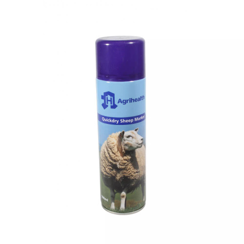 Purple Sheep Marker Spray 500ml Quick Dry Livestock Sheep Marking Cattle Lamb 7 Colours Agrihealth