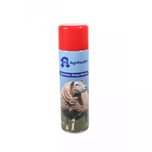 Red Sheep Marker Spray 500ml Quick Dry Livestock Sheep Marking Cattle Lamb 7 Colours Agrihealth