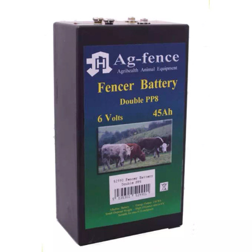 Fenceman Battery Double PP8 6v 45Ah Alkaline energiser fencer hotline