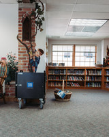Ionizer cleaning the air in a library