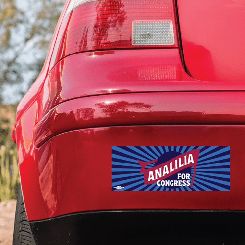 Analilia For Congress (10" x 3.75" Bumper Magnet)
