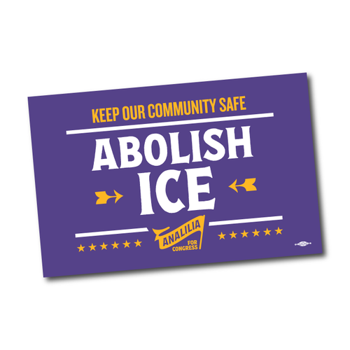 Abolish ICE (17" x 12" Rally Sign)