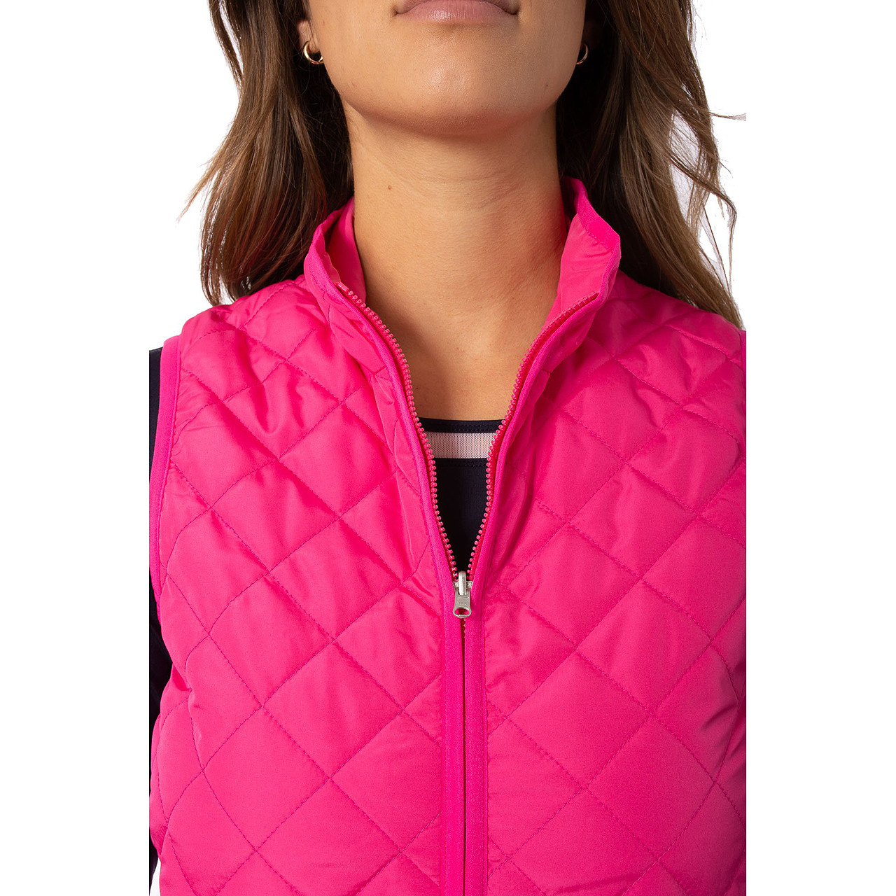 Golftini Hot Pink Quilted Wind Vest Golf4Her