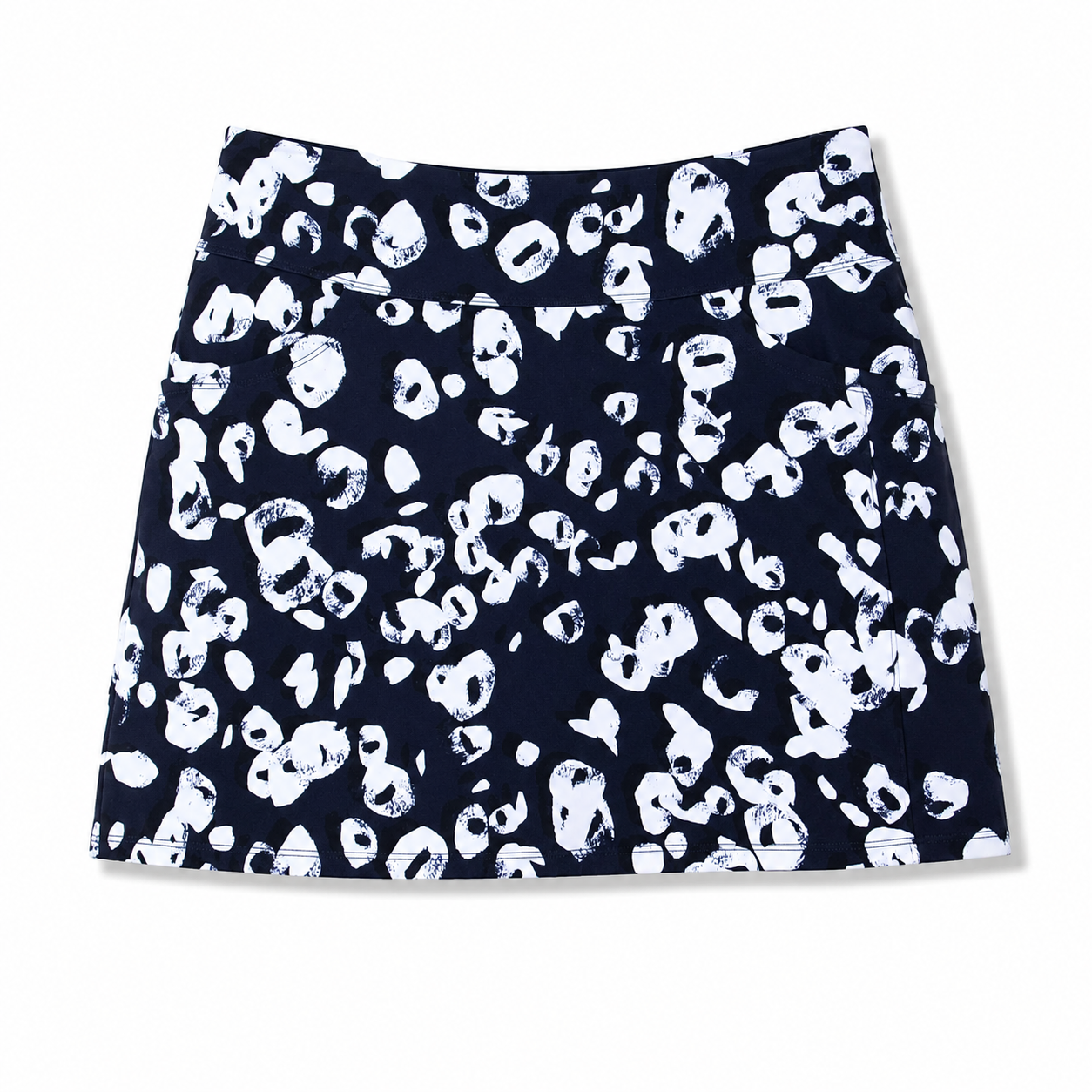 Foray Golf Inky Leopard Skirt | Yellow/Coral