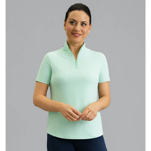 IBKUL Solid Short Sleeve Mock