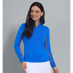 IBKUL Solid Long Sleeve Zip Mock