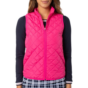 Quilted Wind Vest - Hot Pink