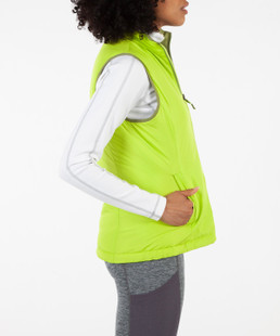 Sunice Maci Quilted Reversible Vest - Avocado/Green Apple
